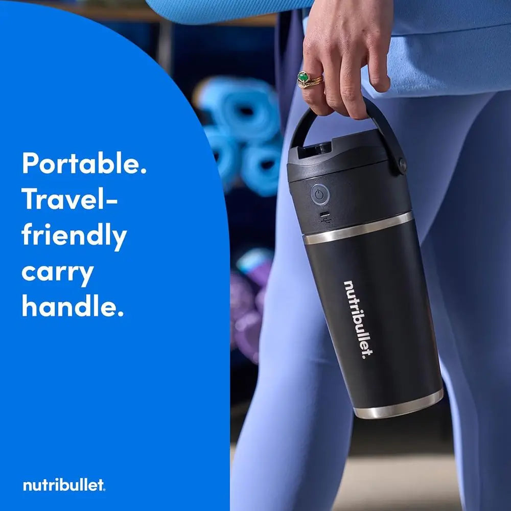 Portable Blender with Insulated Cup, Cordless, Black