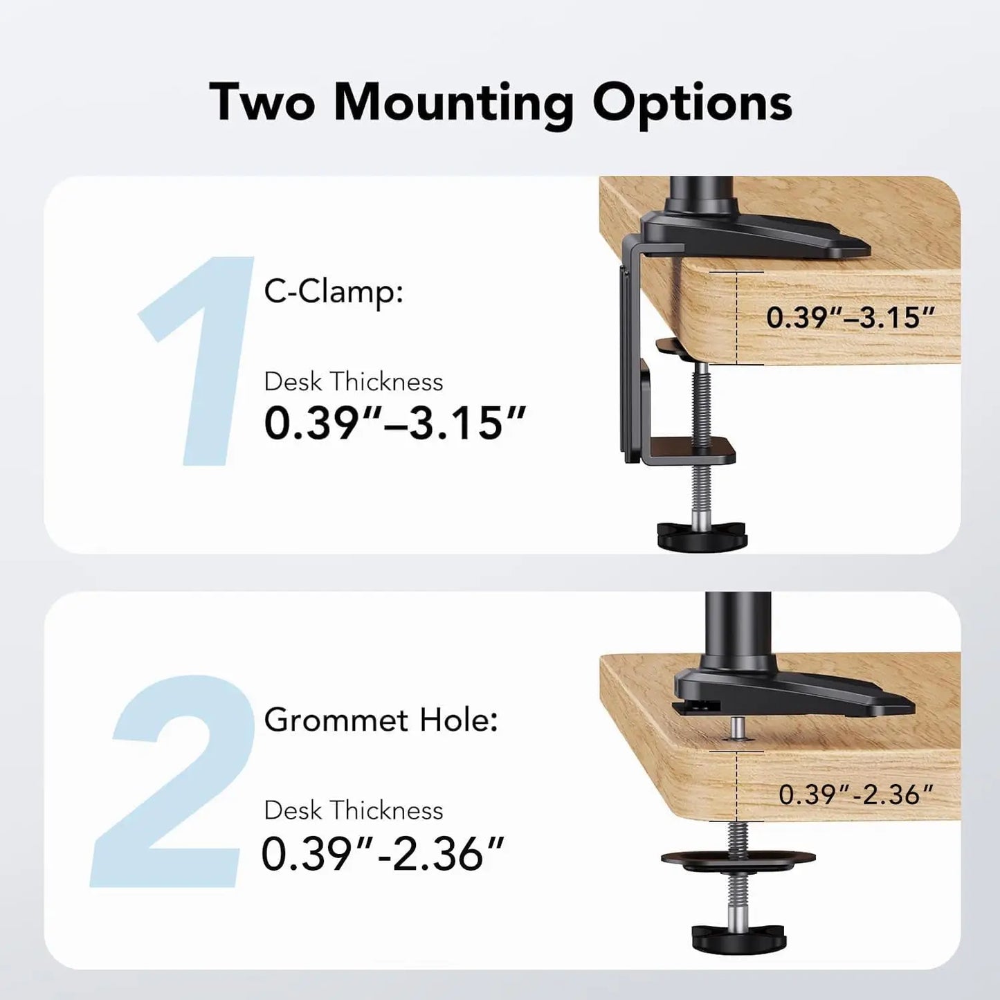 Dual Monitor and Laptop Mount for 32" Screens, Adjustable Arm with Tilt Swivel Rotation, VESA 75/100mm