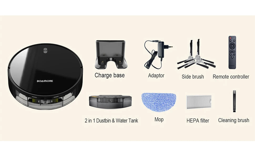 Boaimore Robot Vacuum And Mop Combo With Smart Mapping
