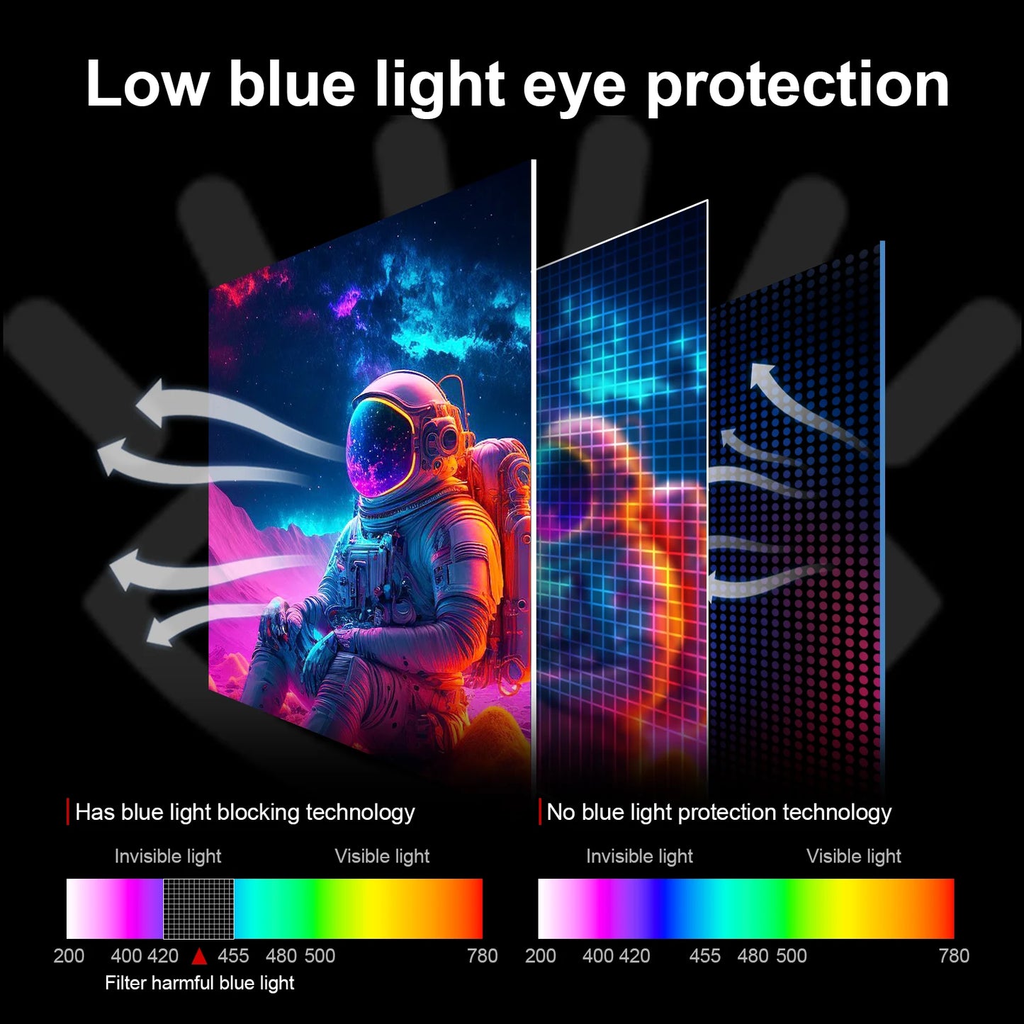 Reletech Monitor 23.8Inch 180Hz Gaming Monitor 1080P FastIPS G-Sync/FreeSync HDR Support VESA Wall Mount Low Blue Light