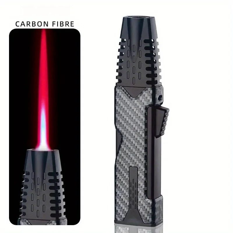 TopFlames Windproof Butane Torch Lighter 1300 Degree Red Jet Flame