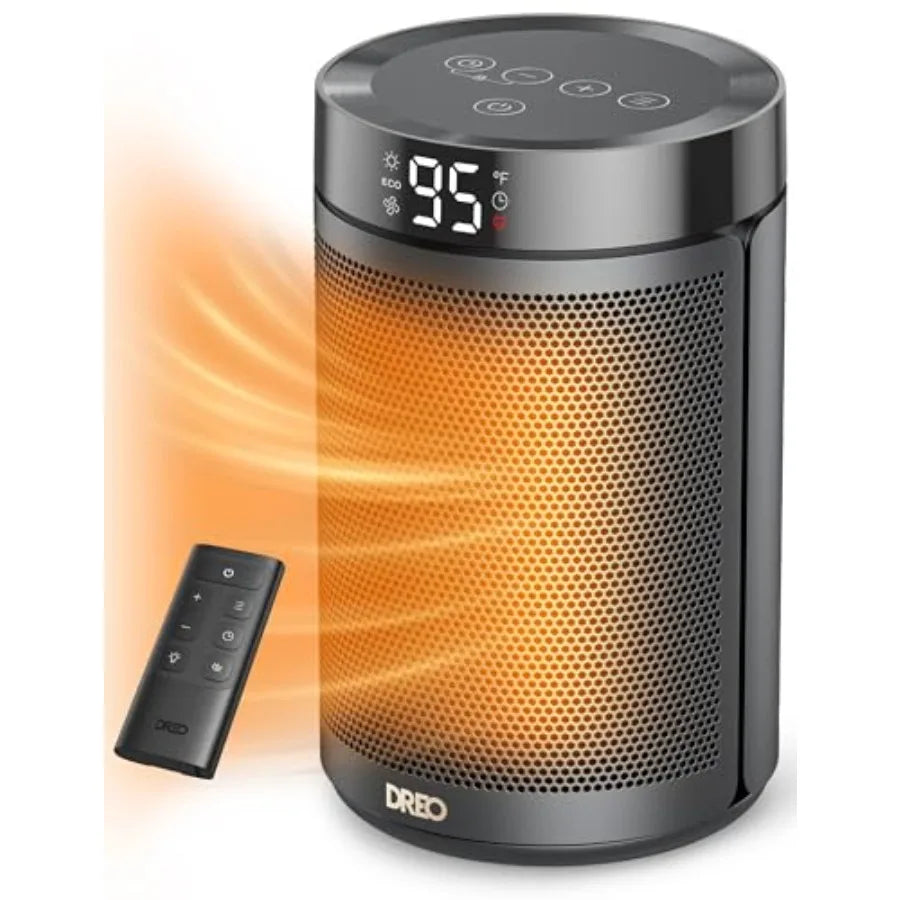 Space Heater, Portable Electric Heaters for Indoor Use with Thermostat and Remote, 2024 Upgraded, Digital Display, 12H Timer, 5