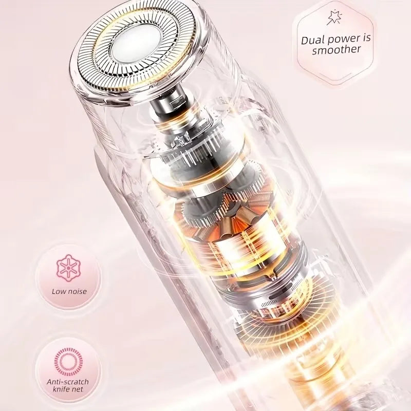 2 In 1 Women Hair Trimmer Dual Head Cordless Shaver