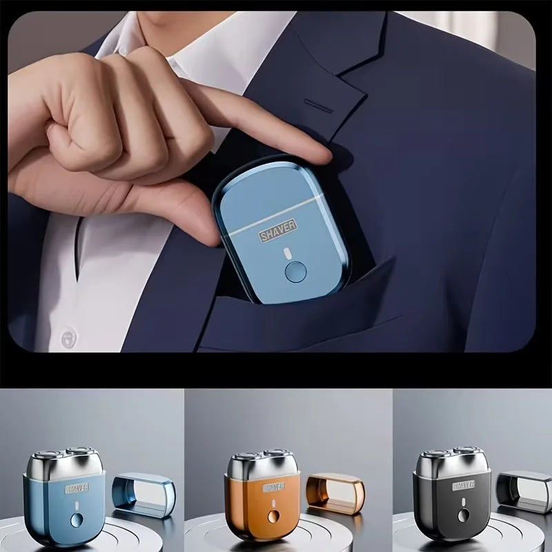 Men's Portable Electric Shaver Dual Ring Floating Heads