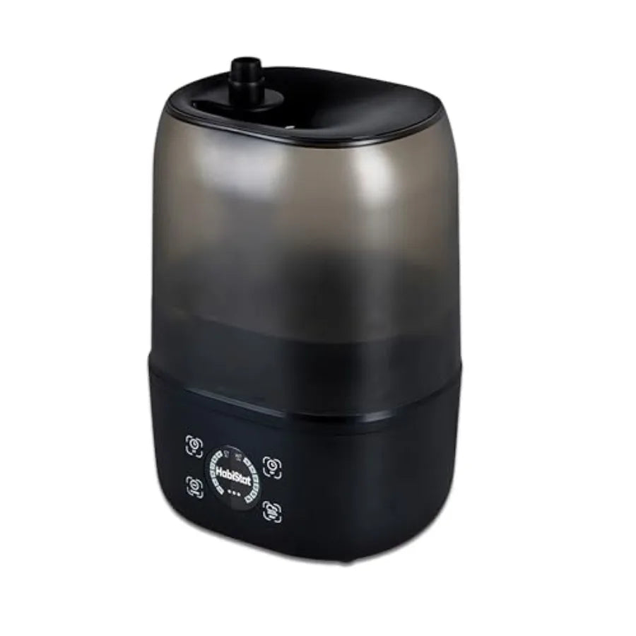 Reptile Humidifier 4L Terrarium Fogger for Indoor Tanks, ABS Plastic, White, Quiet Mist with 5ft Hose, LED Touch Controls Built