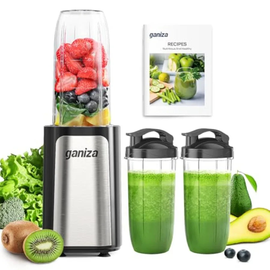 Blender for Smoothies, 14Pcs Personal Blender for Shake and Smoothies for Kitchen with 3 Portable Cups 1x24oz and 2X17oz,Single