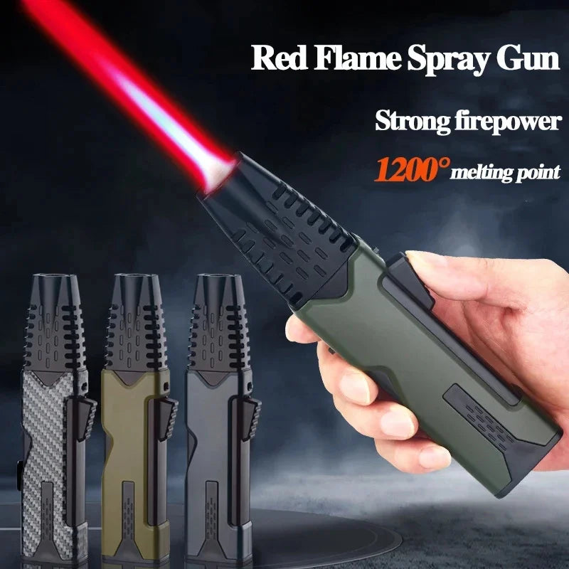 TopFlames Windproof Butane Torch Lighter 1300 Degree Red Jet Flame