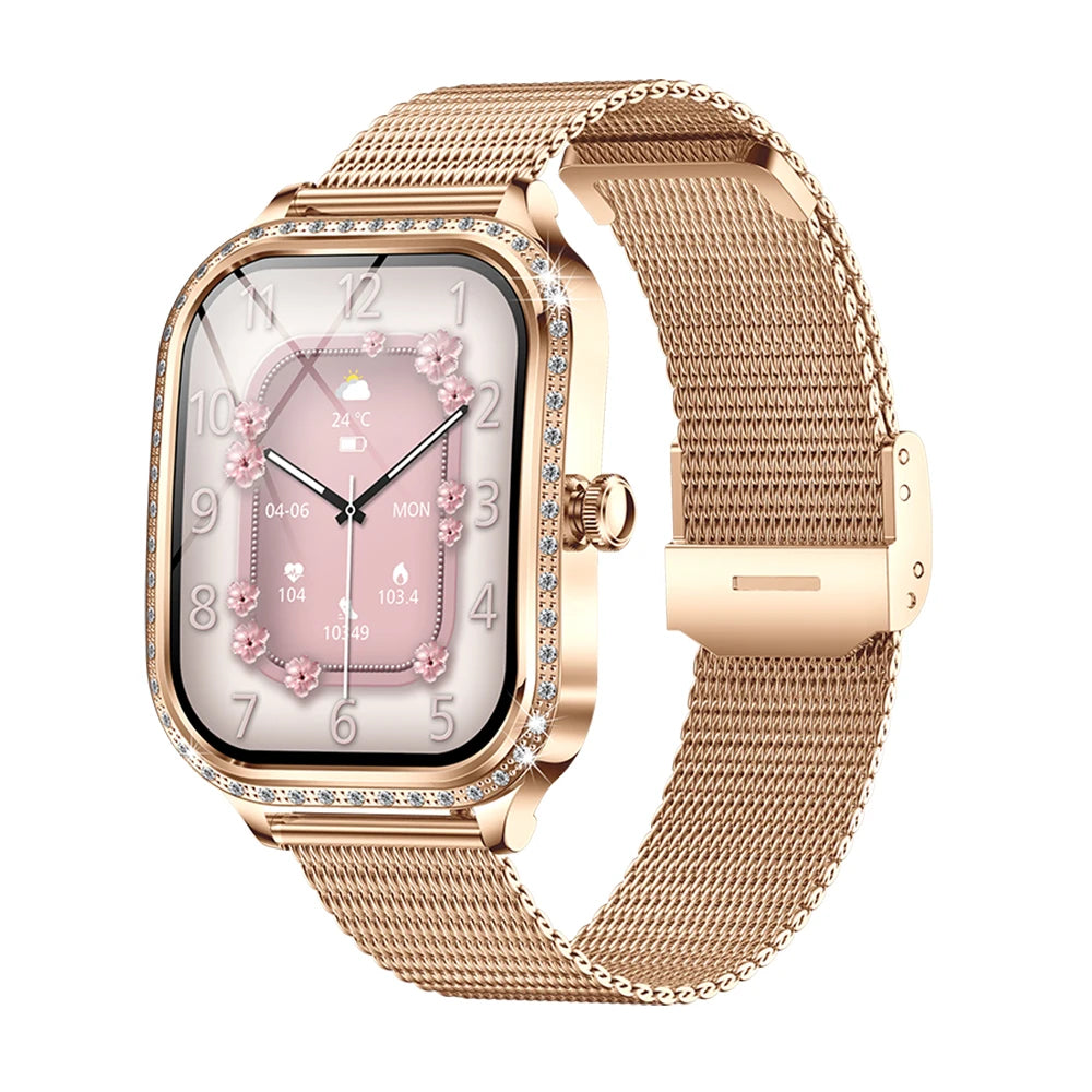 Women's Bluetooth Call Smartwatch With Curved Screen Waterproof