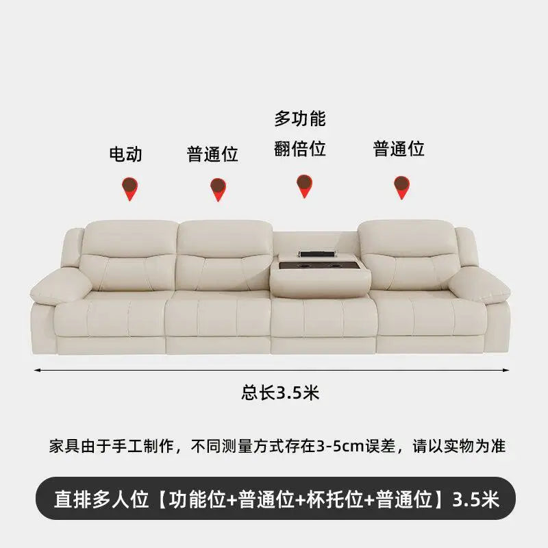 Living Room Electric Recliner Sofa Charger Ports Lounges Electric Recliner Sofa Sectional Massage Divano Soggiorno Furniture