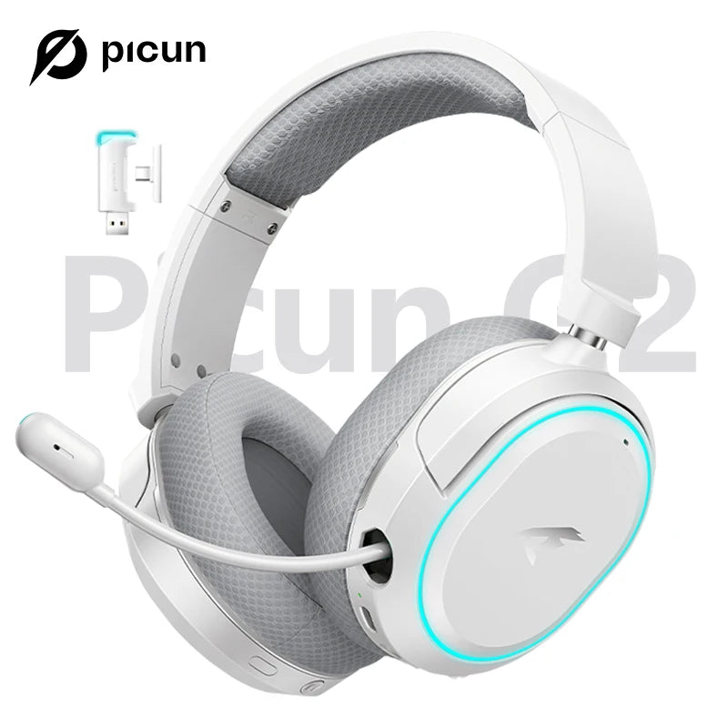 Picun Wireless Gaming Headset with Enc Microphone and Low Latency