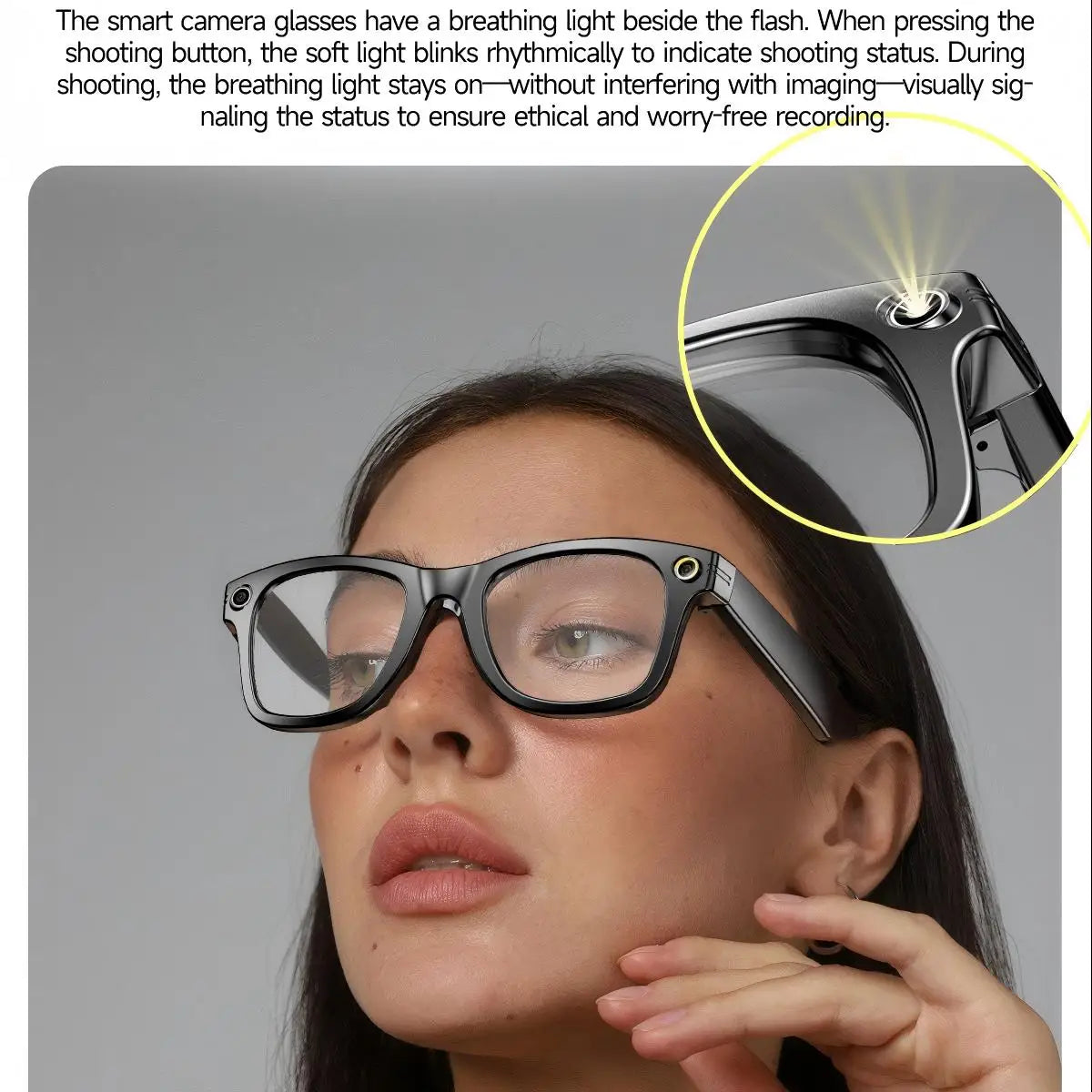 Fecoul 8MP Camera Smart Glasses With 4K Video Recording