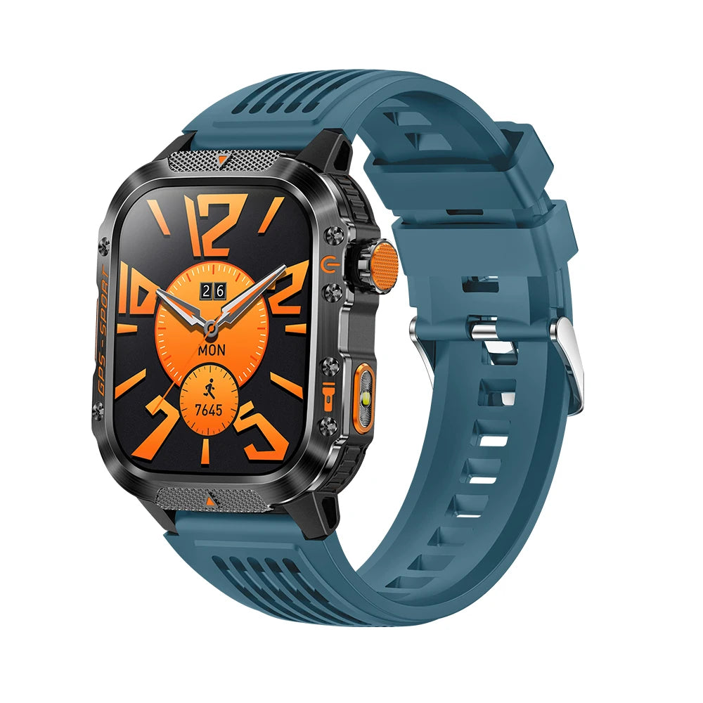 Military GPS Smartwatch With Compass 3ATM Waterproof For Men Women