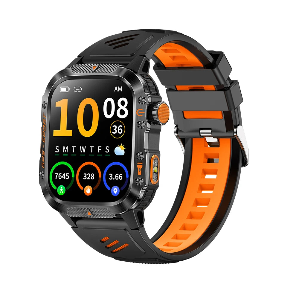 Military GPS Smartwatch With Compass 3ATM Waterproof For Men Women