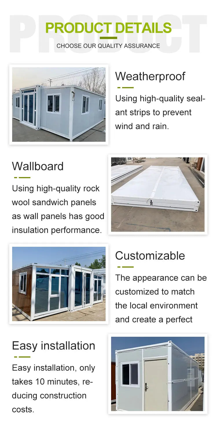 Movable Prefab Steel Container House – Luxurious 1-2 Bedroom Small Triangle Modern Design for Hotel & Comfortable Accommodation