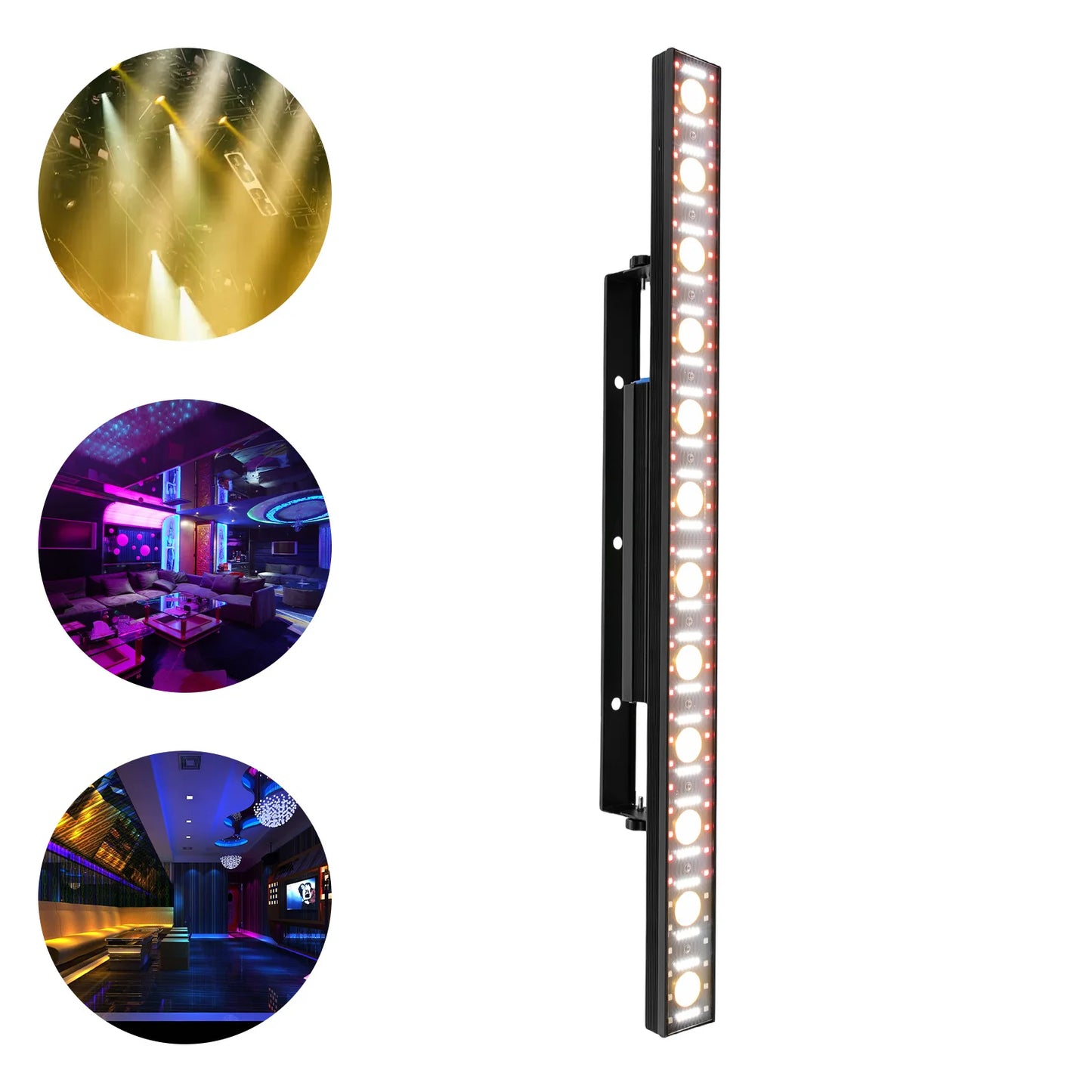Stage Light Bar 40" 120W 12 LED 3 in 1 RGB Stage DJ Light Bar Wall Wash Lights DMX Beam Wash Strobe Matrix Effect Club Light