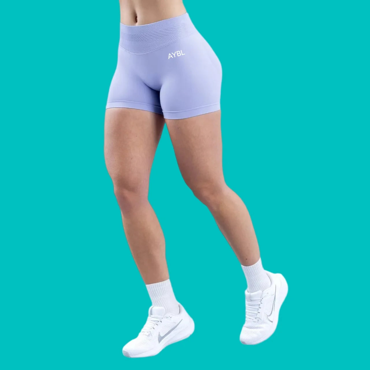 Women Seamless Halter Neck Yoga Set With High Waist Shorts