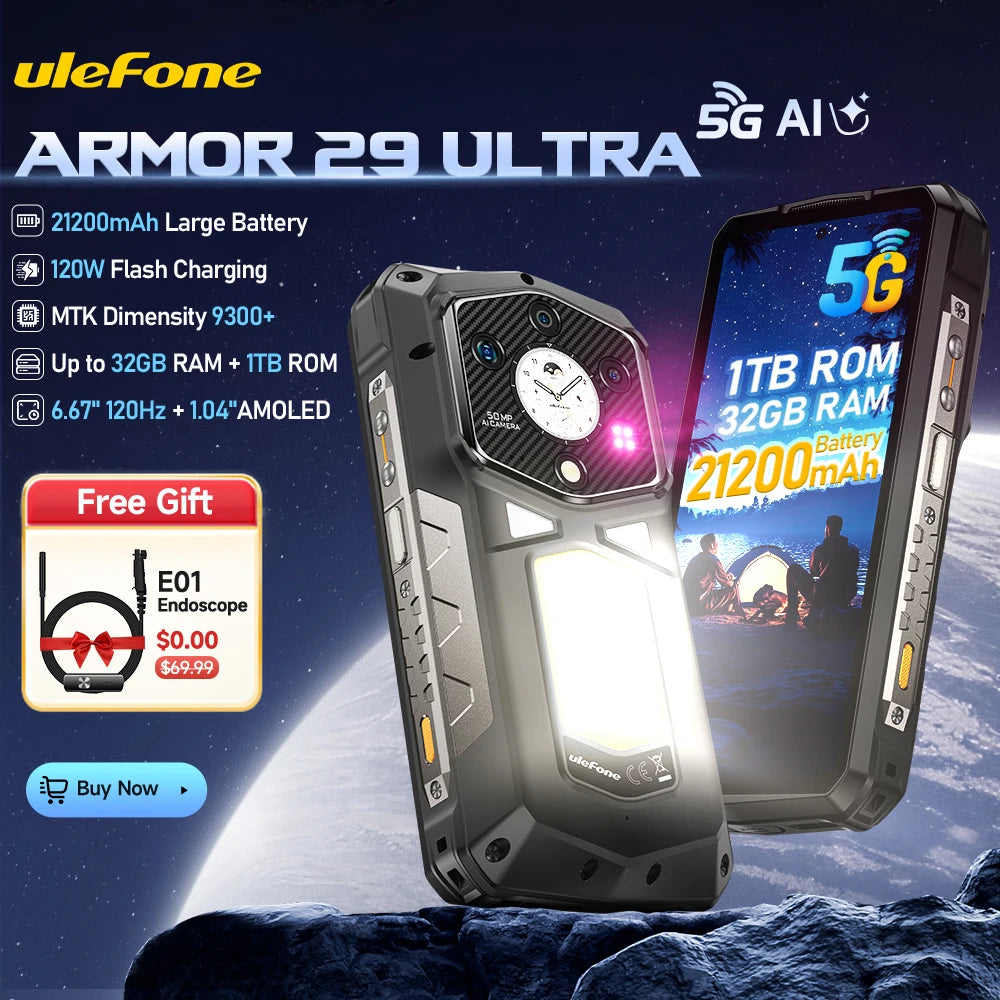 Ulefone Armor 29 Ultra Dual Screen Rugged 5G AI Phone
