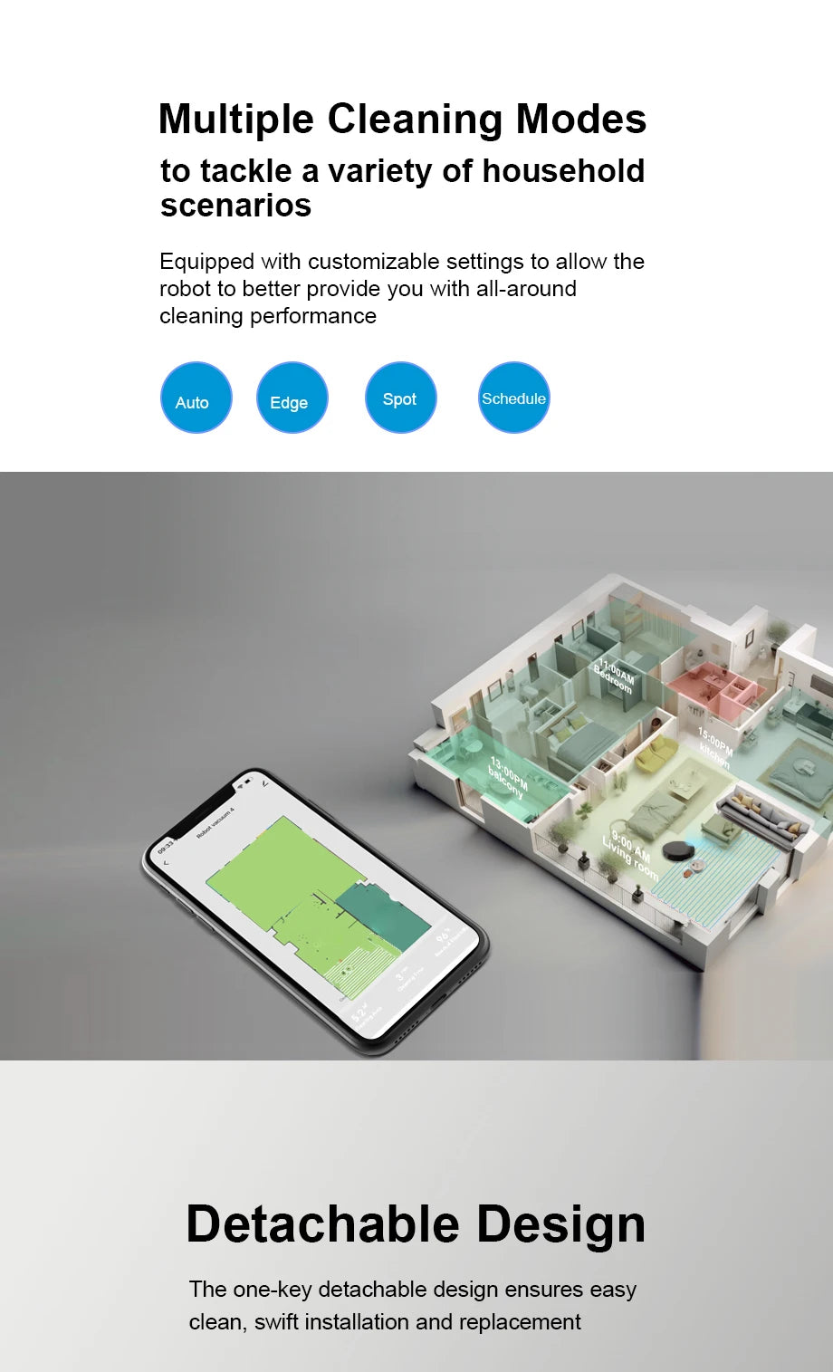 Boaimore Robot Vacuum And Mop Combo With Smart Mapping