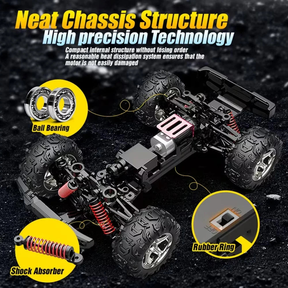 Four-Wheel Drive Wrangler Off-Road Car 1:20 Scale 2.4G Waterproof High-Speed Racing Toy with Flashing Lights C8819 Gift for Kids