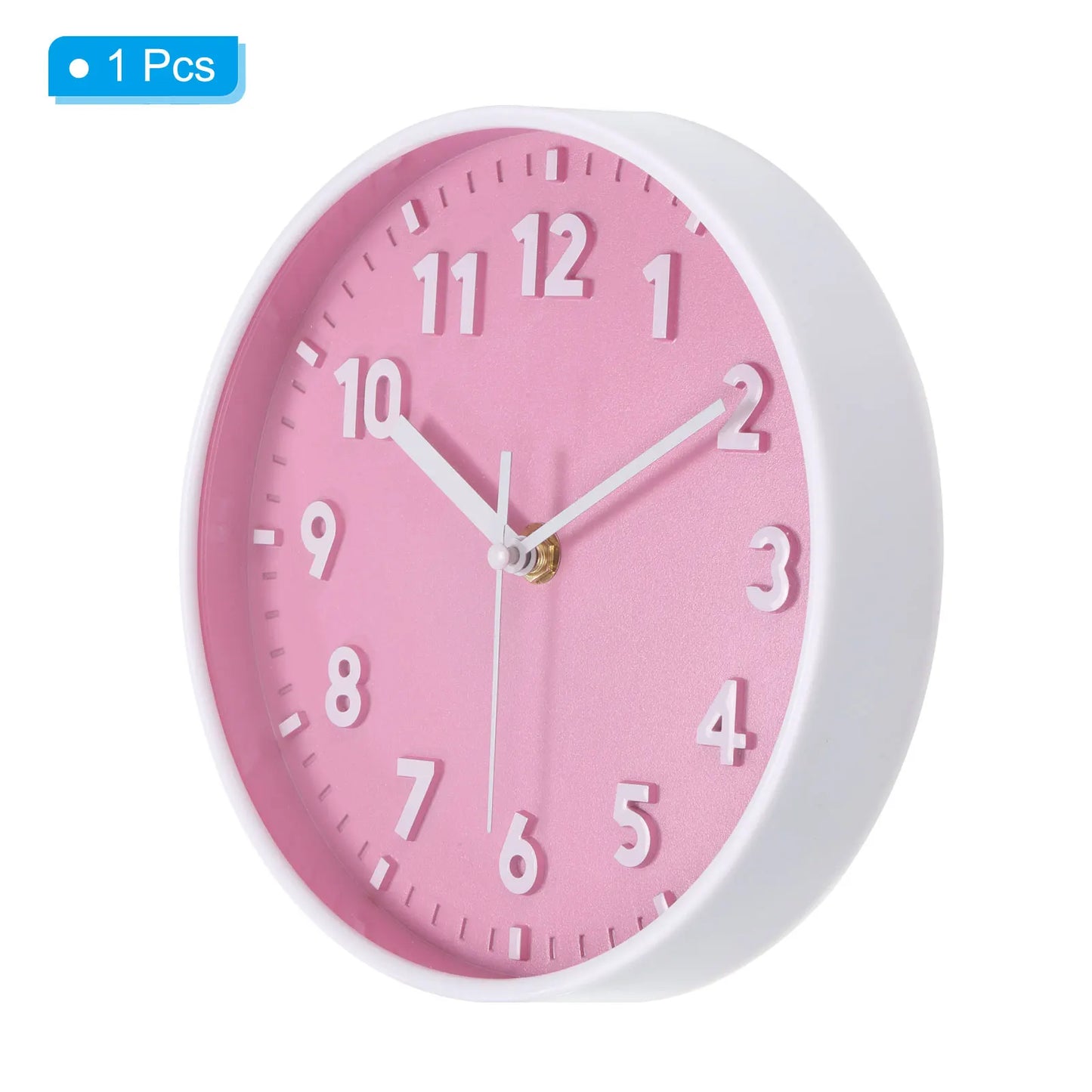 UXCELL Silent 3D Number Wall Clock Quartz Battery Operated