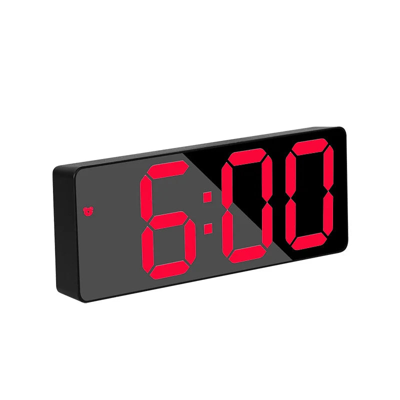 Bedside LED Digital Alarm Clock With Temperature Display Curved Screen