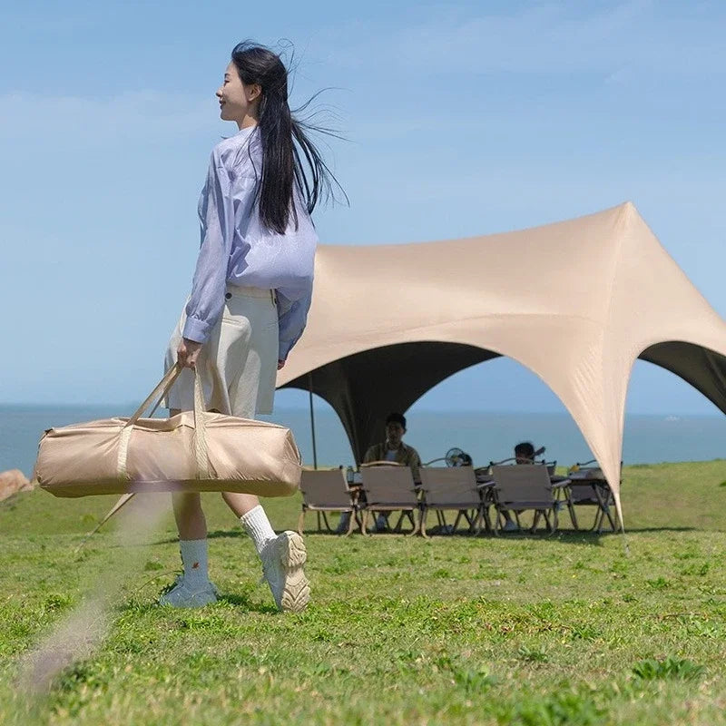 Multifunctional Outdoor Canopy for Camping New Integrated Sunshade Plastic Tents Creative Modern Convenient Gazebo for Courtyard