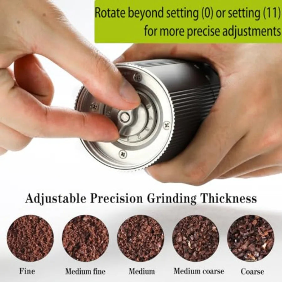 SHXI Portable Electric Burr Coffee Grinder 45 Adjustable Settings