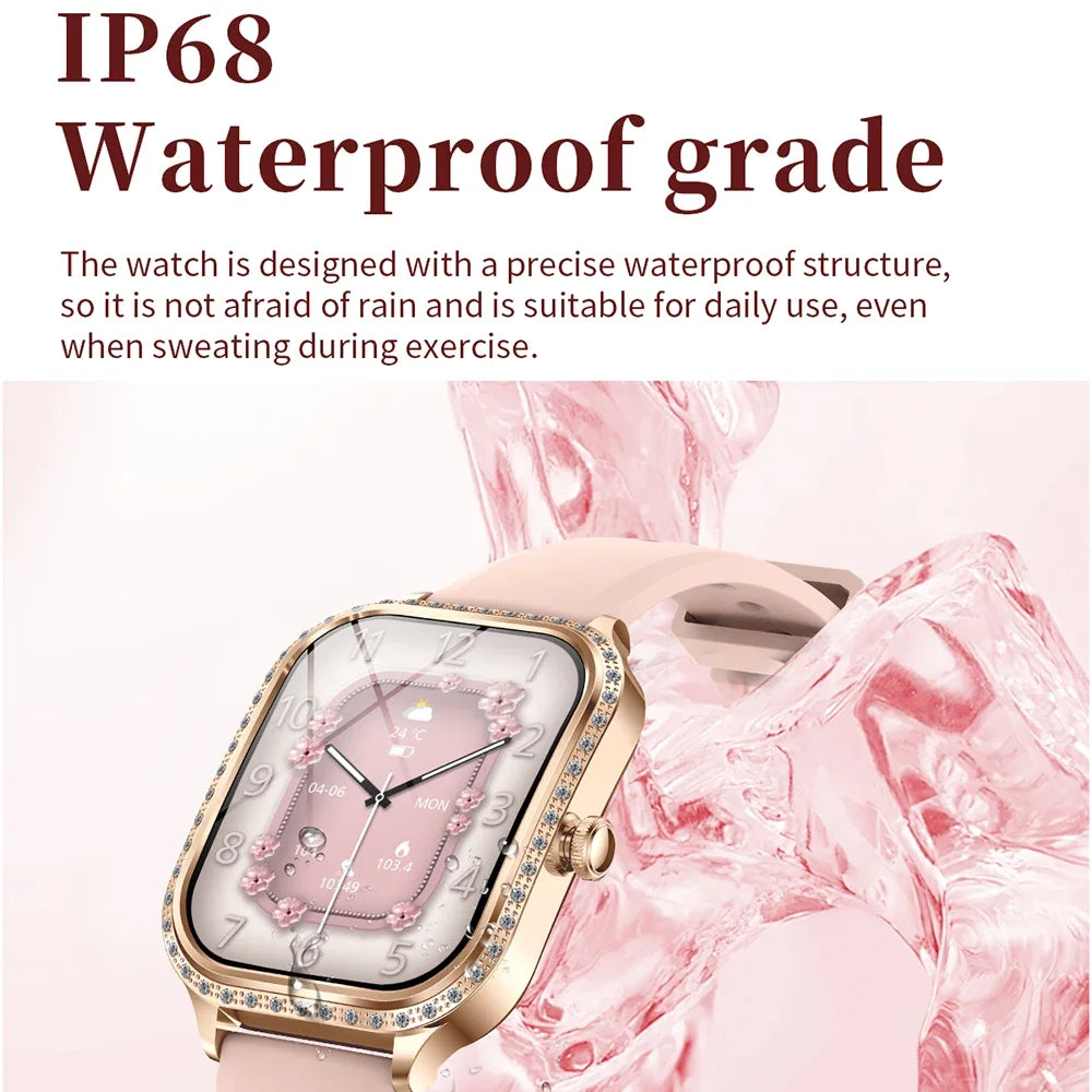 Women's Bluetooth Call Smartwatch With Curved Screen Waterproof