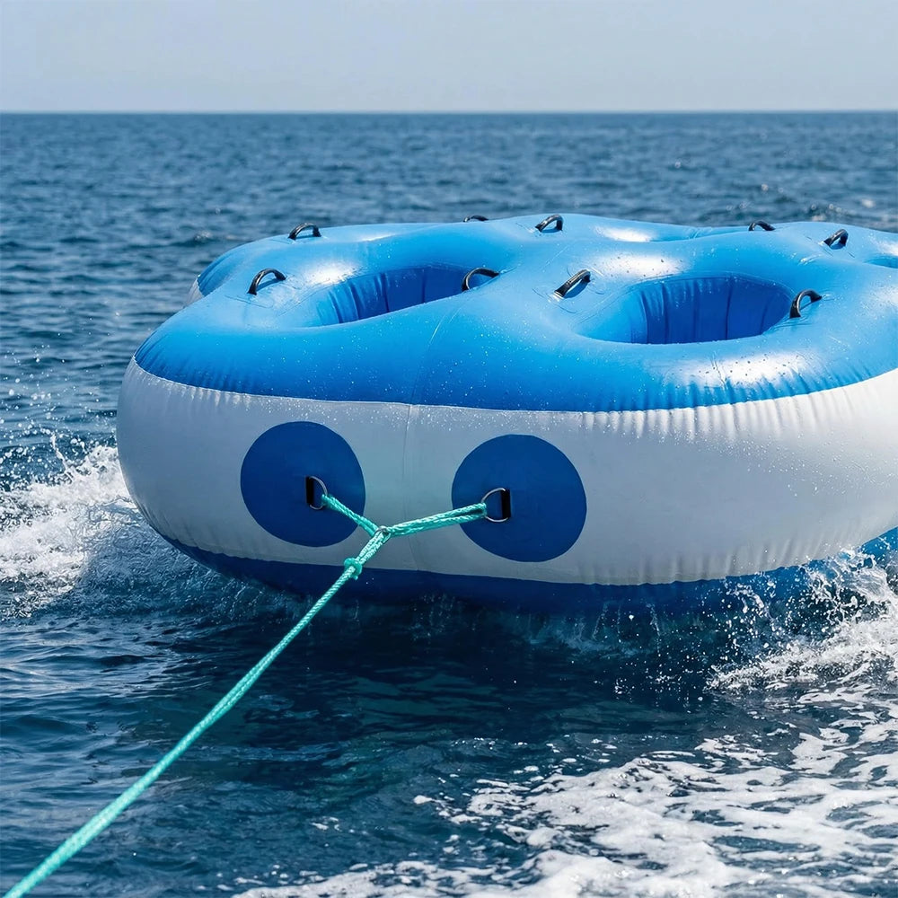 5-Person Inflatable Donut Boat Towable Water Sports Sofa Game Sea Lake Boat Rides Floating Towable Tube Boat  for Water Fun