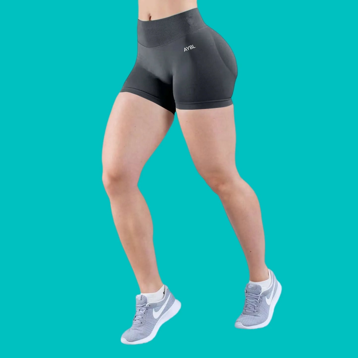 Women Seamless Halter Neck Yoga Set With High Waist Shorts
