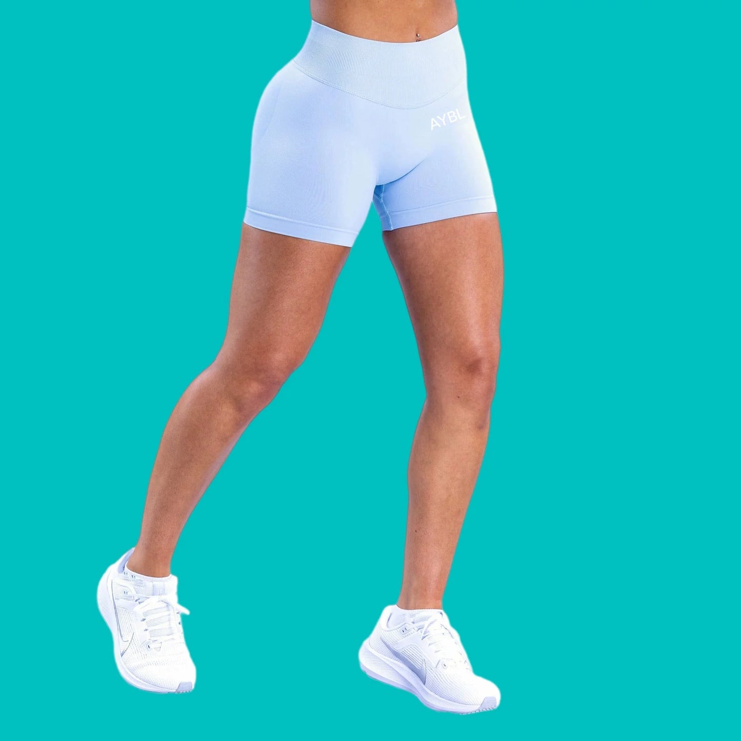 Women Seamless Halter Neck Yoga Set With High Waist Shorts