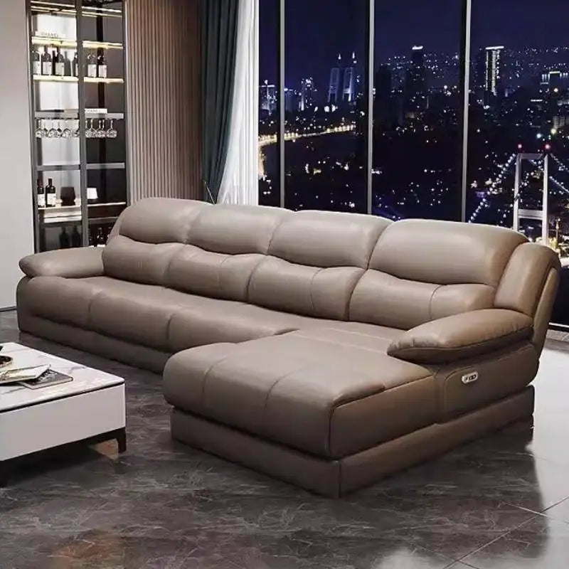 Living Room Electric Recliner Sofa Charger Ports Lounges Electric Recliner Sofa Sectional Massage Divano Soggiorno Furniture