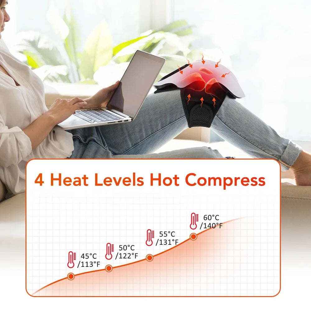 PASTSKY 3-in-1 Cordless Heated Knee Massager