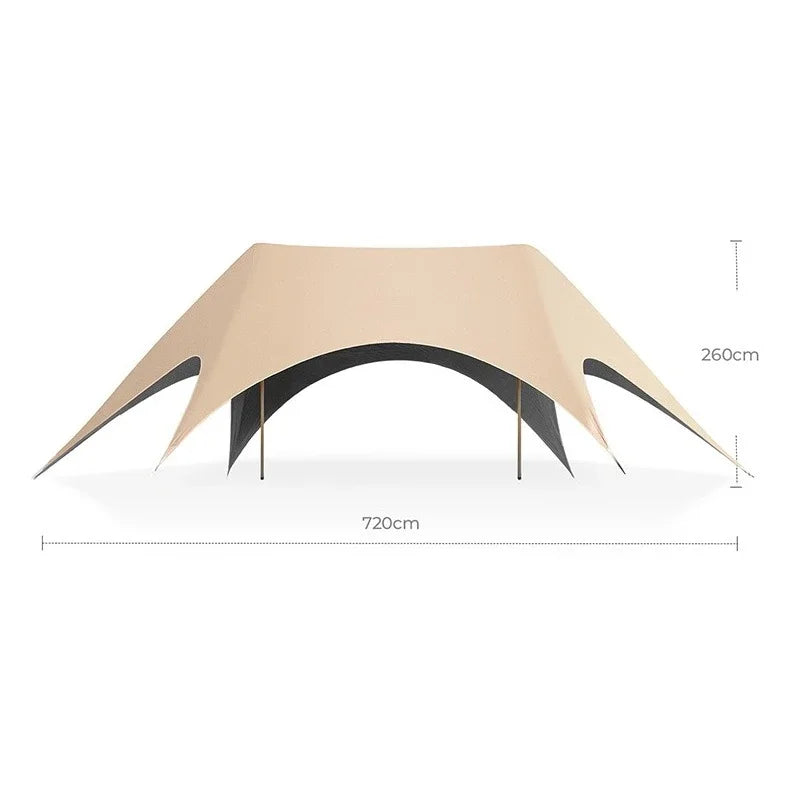Multifunctional Outdoor Canopy for Camping New Integrated Sunshade Plastic Tents Creative Modern Convenient Gazebo for Courtyard