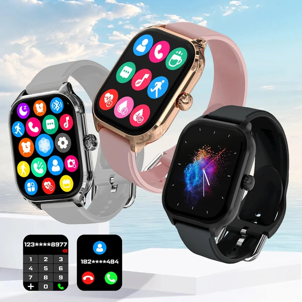 Bluetooth Call Smartwatch Android iOS Compatible Digital Fitness Tracker