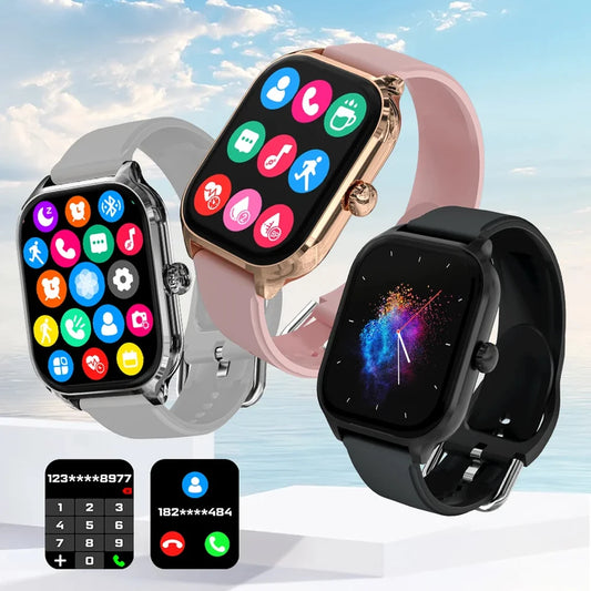 Bluetooth Call Smartwatch Android iOS Compatible Digital Fitness Tracker