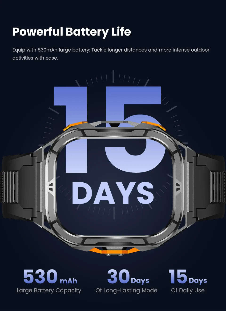 Luxury AMOLED Real GPS Smartwatch 5ATM Waterproof For Android