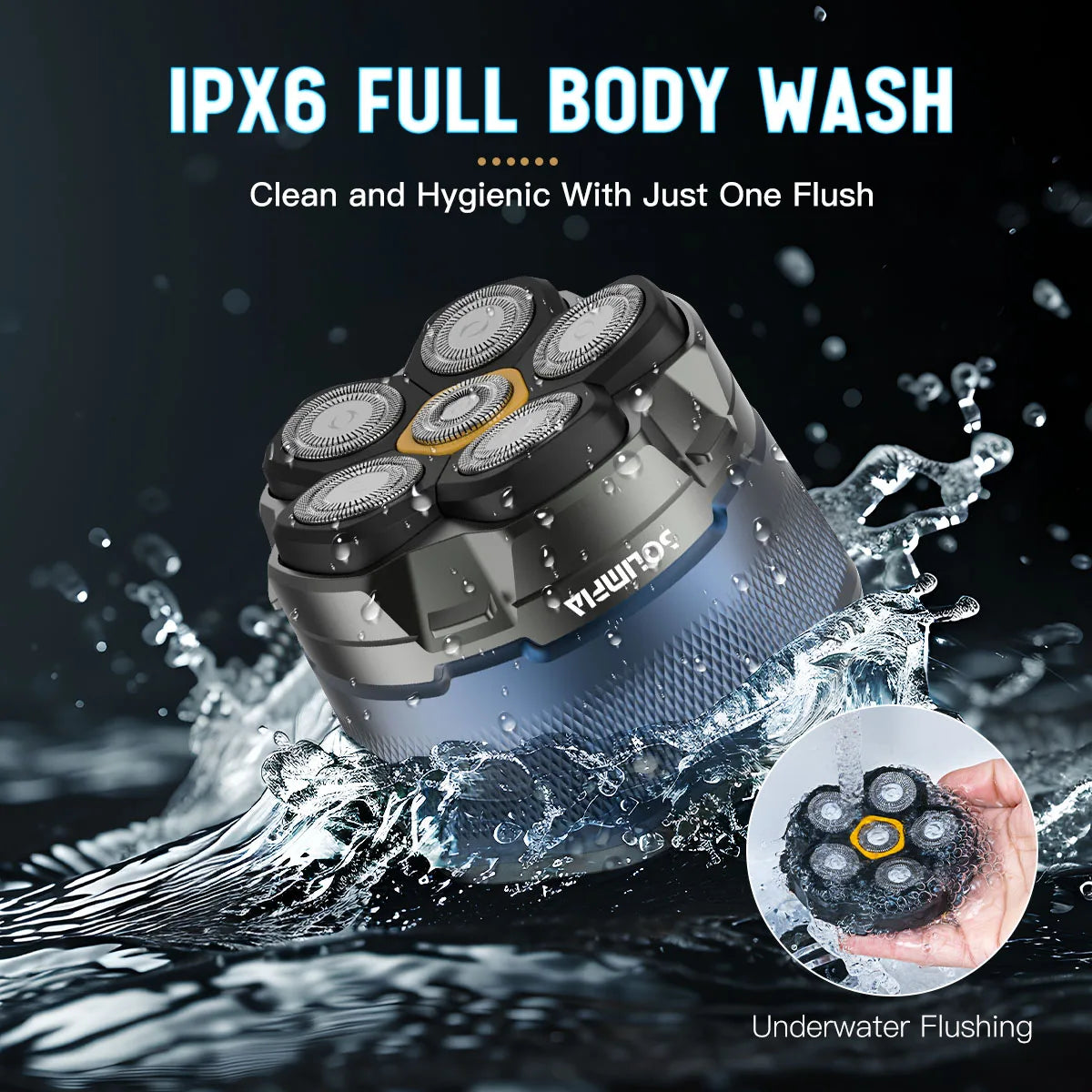 Solimpia 6D Magnetic Head Shaver for Bald Men Hypoallergenic