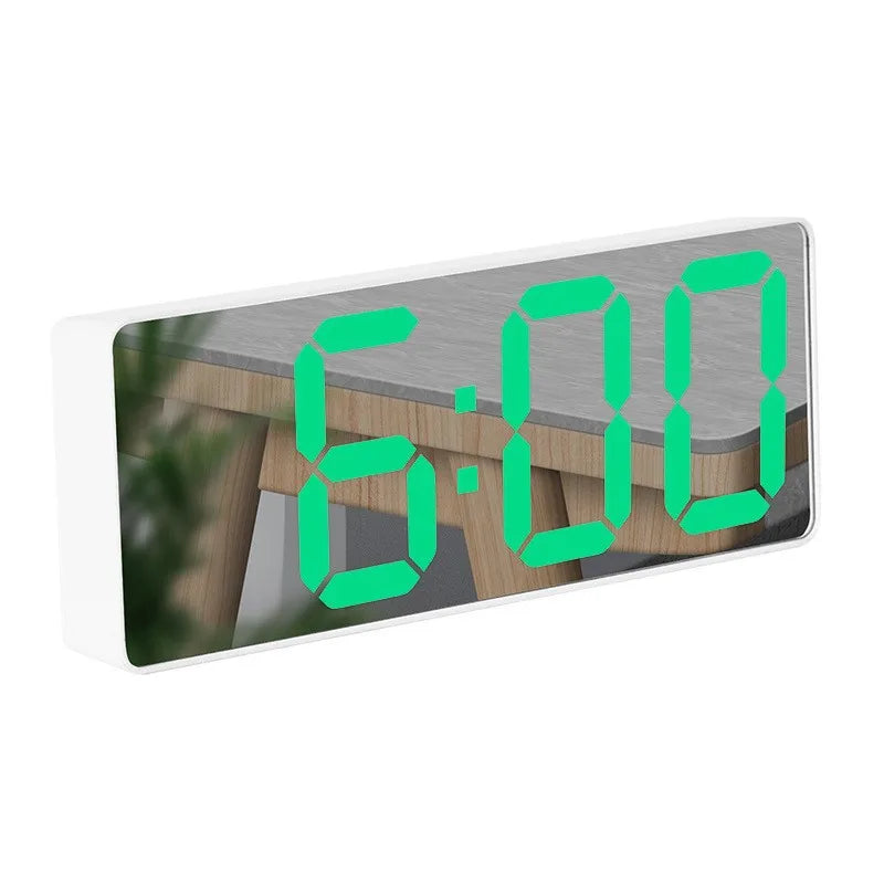 Bedside LED Digital Alarm Clock With Temperature Function Curved Screen