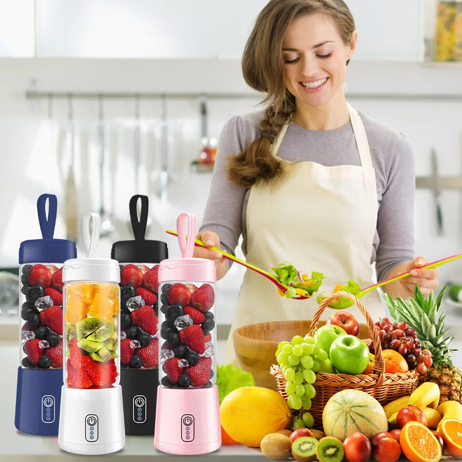 Personal Smoothie Maker: Portable, USB Rechargeable, One-Trick Blending, Perfect for Protein Shakes & Juice On The Go!