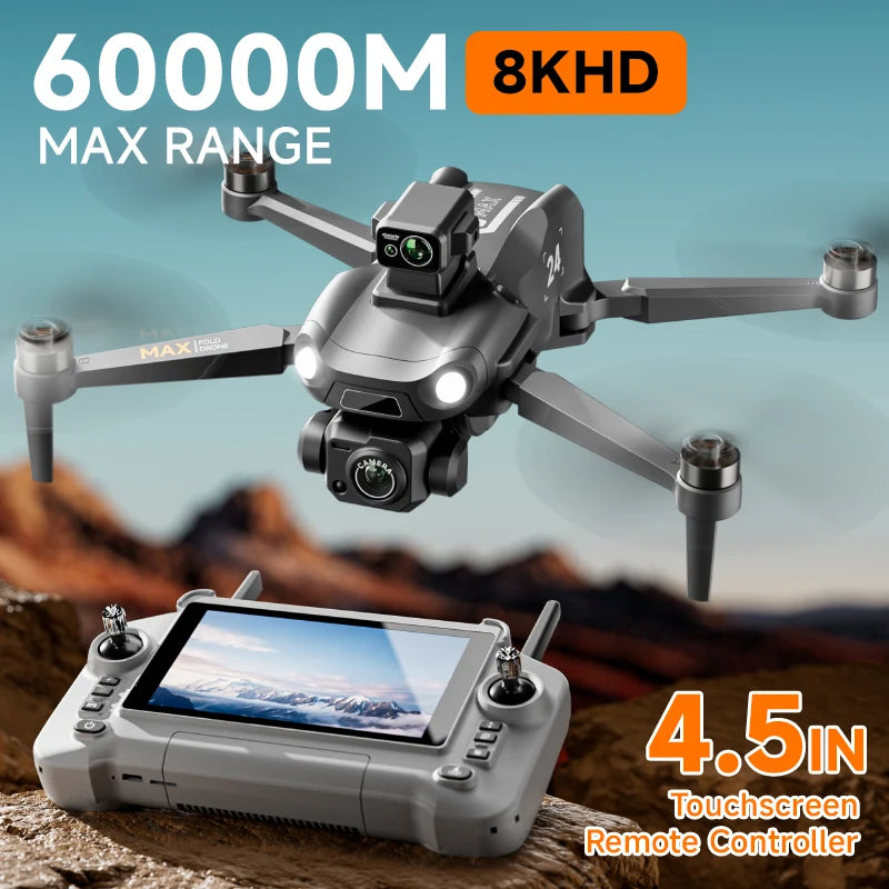 Hot M24 Can Airdrop Drone With 4.5 inch Screen 3-axis Gimbal 8K Professional Camera Obstacle Avoidance Brushless Dron Toy Gift