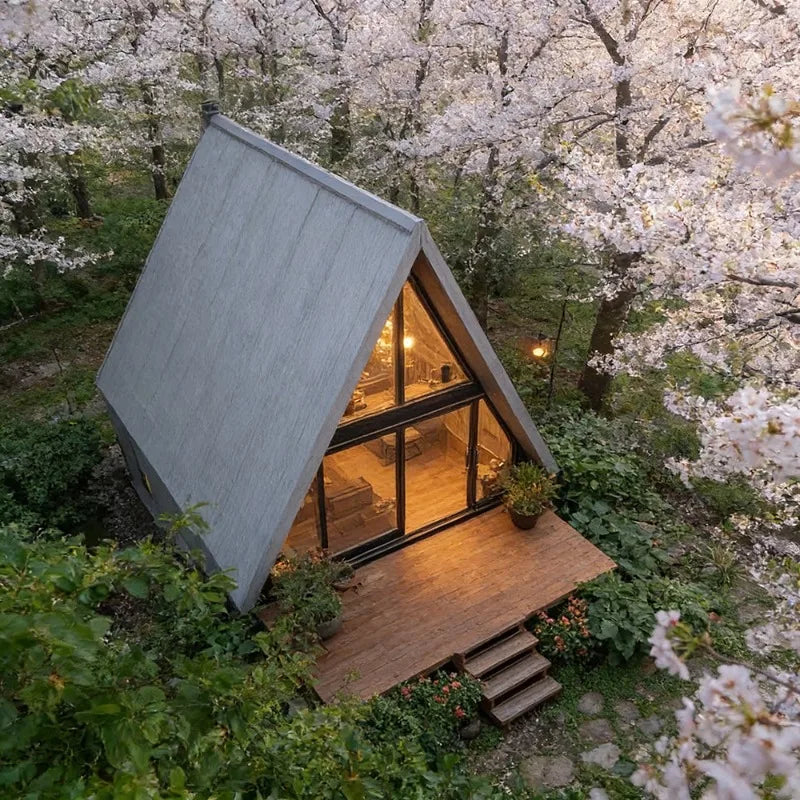 Movable Prefab Steel Container House – Luxurious 1-2 Bedroom Small Triangle Modern Design for Hotel & Comfortable Accommodation