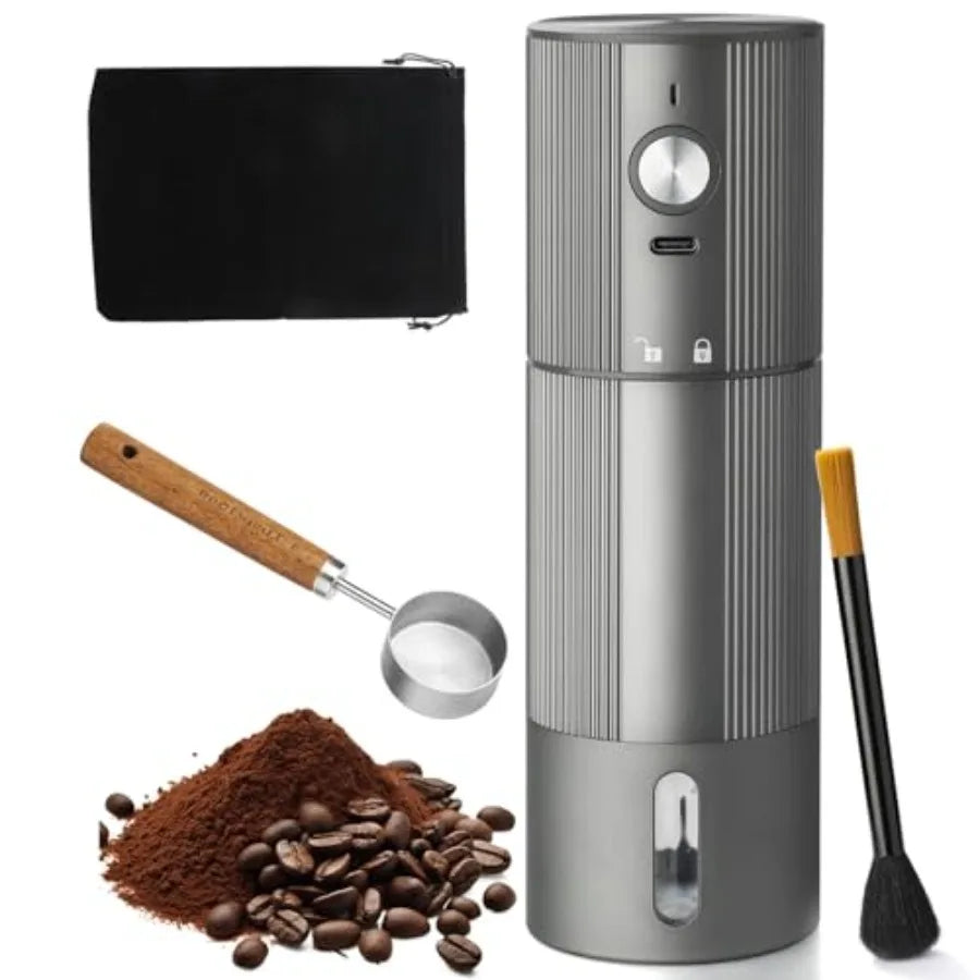 SHXI Portable Electric Burr Coffee Grinder 45 Adjustable Settings