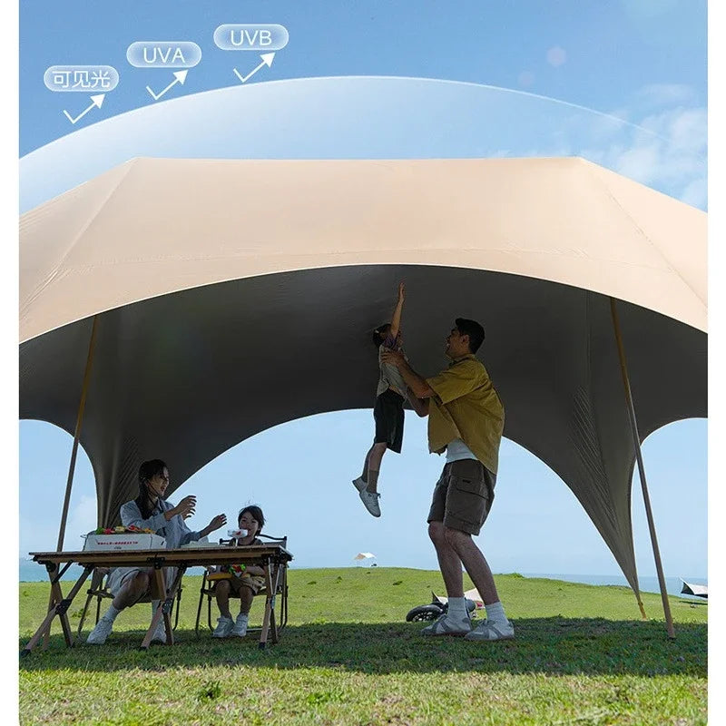 Multifunctional Outdoor Canopy for Camping New Integrated Sunshade Plastic Tents Creative Modern Convenient Gazebo for Courtyard