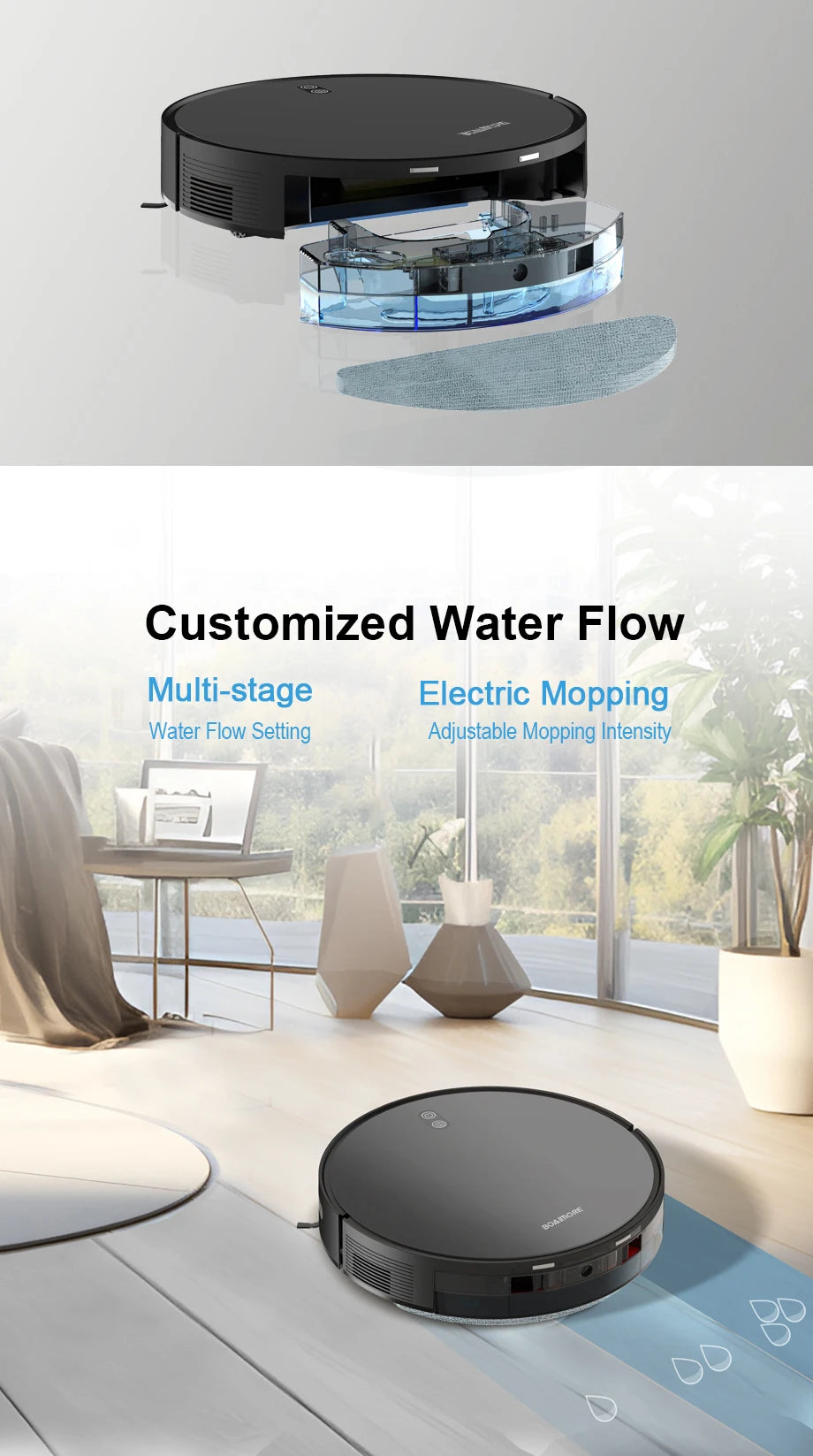 Boaimore Robot Vacuum And Mop Combo With Smart Mapping