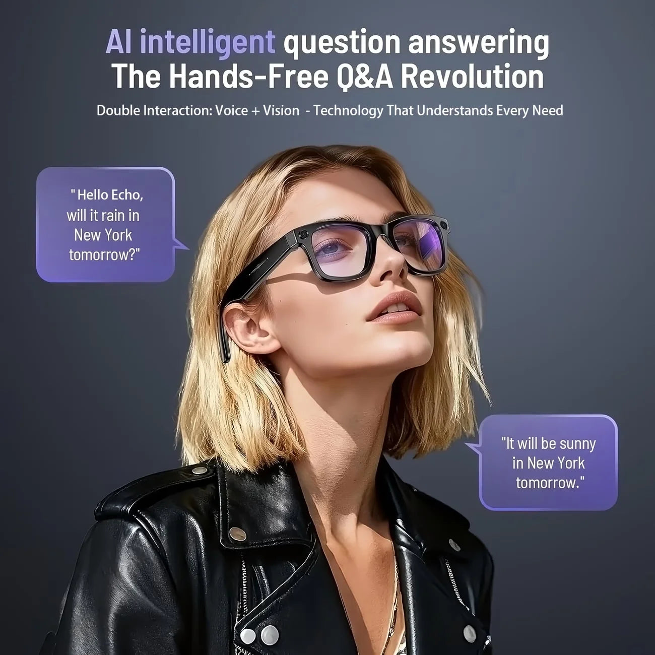 Giinova AI Smart Video Glasses With 8MP Camera And Recording