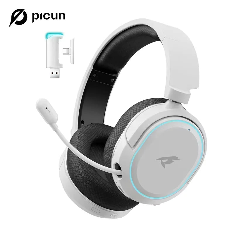 Picun Wireless Gaming Headset with Enc Microphone and Low Latency