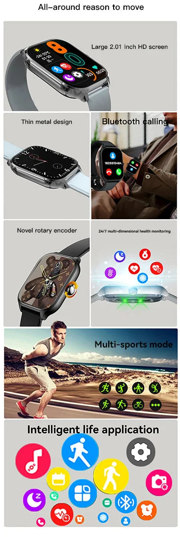 Bluetooth Call Smartwatch Android iOS Compatible Digital Fitness Tracker