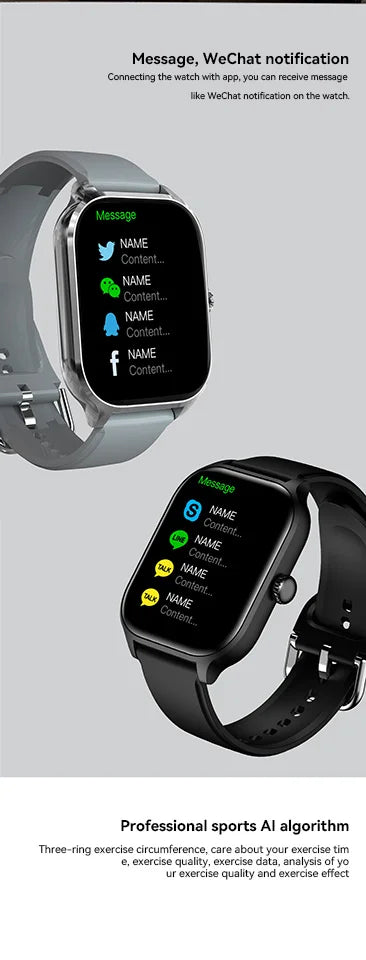 Bluetooth Call Smartwatch Android iOS Compatible Digital Fitness Tracker