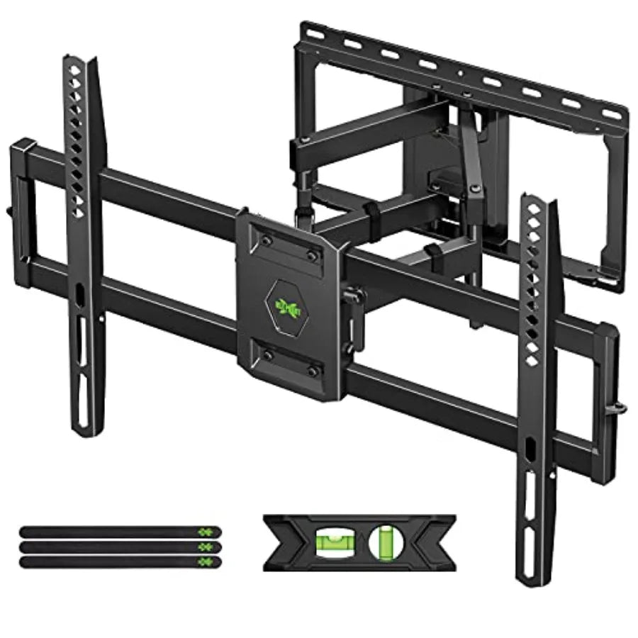 Full Motion TV Wall Mount for Most 42-90 inch Flat Screen/LED/4K, TV Mount Bracket Dual Swivel Articulating Tilt 6 Arms, Max 16" Wood Studs, VESA 600x400mm, Holds up to 132lbs
